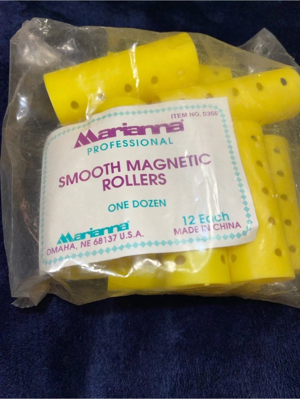 Mariana Hair Rollers in Blue, Orange, Yellow, Cream